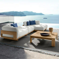 Teak Garden Sofa L-Shape Sofa Set