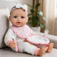 SCOM Soft Baby Doll Girl - 16 inch Realistic Reborn Baby, Lifelike Real Cute Doll with Accessories, 