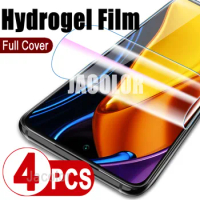 4PCS Soft Full Cover Hydrogel Film For Xiaomi Poco M4 M3 Pro 5G Gel Phone Screen Protector For Poco M 4 3 3Pro 4Pro M3Pro M4Pro