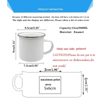 【Shot】 Best Godfather & Godmother In The World French Print Enamel Mugs Brother Sister Friends Gifts