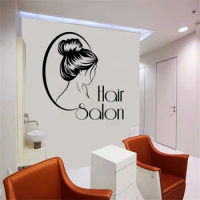 Hair Salon Wall Decal Vinyl Sticker Barber Barbershop Mirror Window Decorations Hairdressing Haircut Hairstyle Salon Decor