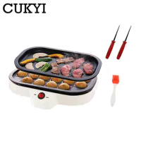 CUKYI household OctopusBall Maker Takoyaki Machine 800W 220V 20 holes Kitchen helper 2 frying pans