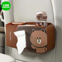 【LINE FRIENDS】熊大莎莉車用椅背置物盒收納盒車用垃圾桶(車用收納)
