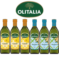 【Olitalia奧利塔】芥花油x3+玄米油x3-禮盒組(750mlx6瓶)