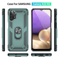 Magnetic Car Ring Holder Phone Case For Samsung Galaxy A32 A 32 SM-A326B M32 5G Shockproof Cover For Galaxy A32 Case Samsung M32