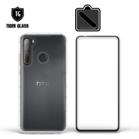 T.G HTC Desire 20 Pro 手機保護超值3件組(透明空壓殼+鋼化膜+鏡頭貼)