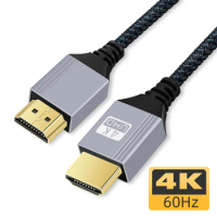 AIXXCO HDMI-compatible Cable 4K 60Hz Male to HDMI-compatible Male for PS3/4 Projector TV Box Laptop Monitor Cable