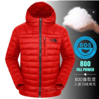 【The North Face】 男 800FPl 超輕保暖鵝絨羽絨連帽外套.夾克_3CFR 紅 N