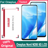 100% Tested For OnePlus Nord N200 5G LCD Display Touch Panel Screen Digitizer Assembly + Frame For OnePlus N200 DE2118 Display
