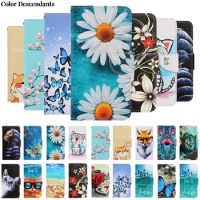 for OPPO AK1 C2 Case Leather Wallet Flip Cover on for Funda OPPO A3S C1 A5 A12E A7 A5S A12 A11K Case Painted Cartoon Phone Case