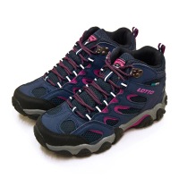LOTTO 女 專業多功能防水戶外踏青健行登山鞋 REX ULTRA系列(藍紫 3816)