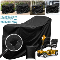 Mobility Scooter Cover Waterproof Wheelchair Storage Cover for Travel Scooter Weather Cover Electric Chair Cover Heavy Duty 190D