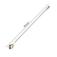 不銹鋼長吧勺雞尾酒攪拌棒（水滴吧勺金色-50.2cm-【2個裝】） 