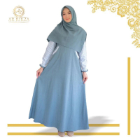 Baju Gamis Dewasa Terbaru New Colour Sage Edisi Pastel || Model Gamis Dewasa Model Kekinian By ARRIK