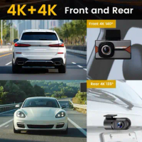 กล้องติดรถยนต์ 4K+4K แบบดูดติด พร้อมการบันทึก Ultra HD 4K สองช่อง สำหรับรถส่วนใหญ่