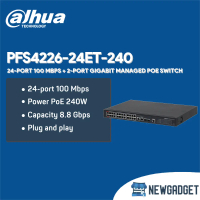 DAHUA PFS4226-24ET-240 24-PORT 100 MBPS + 2-PORT GIGABIT MANAGED POE SWITCH