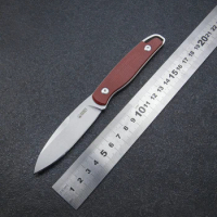 Kubey ku357 Fixed Blade Knive Beadblast 14C28N Steel Micarta OR Ultem Handle EDC Knife