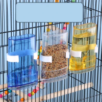 Parakeet Water Dispenser Automatic Water Drink No Spill Clear Container Cockatiel Automatic Feeding Supplies for Cage