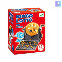 Bộ Đồ Chơi Lô Tô Loto Bingo Lotto 90 số có 24 lá Và Lồng Quay Xổ Số Cho Bé Loại To