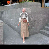 Rok Panjang Cargo Wanita Cargo Katun Twill Combed