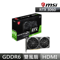 MSI 微星 GeForce RTX 3060 VENTUS 2X 8G OC 顯示卡