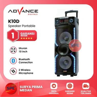 SPEAKER PORTABLE ADVANCE UKURAN 10 INCH K10D GARANSI RESMI (MEDAN)