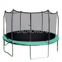 Portable 10ft wholesale fitness sports trampoline park with basketball frame and ladder for kids