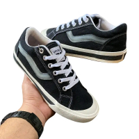 Sepatu ventela Black Natural Pria-Wanita sneakers shoes Hitam putih