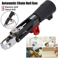 Automatic Chain Nail Gun Adapter Electric Screw Gun Rechargeable Self Tapping Screwdriver For Electric Drill Woodworking Tools