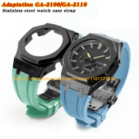 New GA-2100 Stainless Steel Case Strap for CasiOak GA-2110 Ga-b2100 Bracelet for Ga 2100 Watch Replacement Accessory wholesale