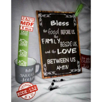 Walldecor L52 Bless The Food Shabby Vintage