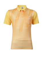 เสื้อคอปกพิมพ์ลายด้านหน้า(012294) สีเหลือง
