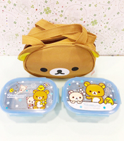 【震撼精品百貨】Rilakkuma San-X 拉拉熊懶懶熊~拉拉熊便當盒附袋-陀圓形#46310