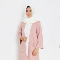 Outer Casual Wanita Muslim / Long Outer Daily Al - DLY NUDE PINK