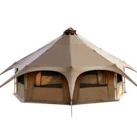 Good Quality Canvas Bell Tent Family Outdoor for Camping Luxury Mongolian Yurt Tent