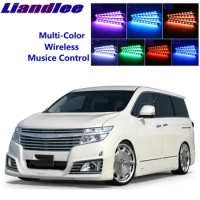 LiandLee Car Glow Interior Floor Decorative Seats Accent Ambient Neon light For NissanHomy Elgrand E50 E51 E52 1997~2014