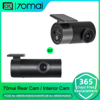 70mai Rear Dash Cam RC06 &amp; 70mai Interior Cam FC02 for A810 A800S A500S 70mai Original Backup Cam RC06