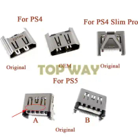 2PCS For PlayStation 4 Slim Pro Display HDMI-compatible Socket Jack Connector For PS5 Console Port