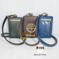 Tempat Id Card DISHUB Kulit / Id Card Holder Dishub Gantung / name tag dishub kulit