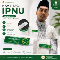 PC IPNU Sampang Name Tag IPNU Akrilik 2mm Simple Elegan Profesional Pengait Peniti Tahan Lama geomet