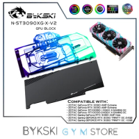 Bykski GPU Water Block For ZOTAC RTX3090 GAMING OC Graphics Card,VGA Cooler 5V ARGB/12V RGB/MB SYNC N-ST3090XG-X-V2