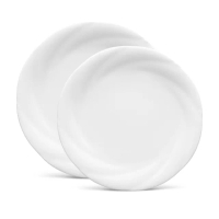 【NORITAKE】白色光芒骨瓷 圓盤21+24CM 雙盤組(新品上市)