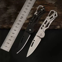 Outdoor folding knife, camping knife, stainless steel folding knife, portable small steel knife, out