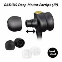 (PER PASANG) RADIUS DEEP MOUNT EARPIECE - EARPHONE TIPS EARTIPS EARTIP M Clear