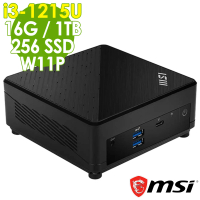 【MSI 微星】i3 六核商用電腦(CUBI/i3-1215U/16G/1TB HDD+256G SSD/W11P)