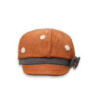 Hamlin Zello Topi Beret Anak Perempuan Motif Pita Polkadot Children Hat Retro Design Material Cotton