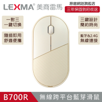 LEXMA B700R無線跨平台藍牙靜音滑鼠-海貝色