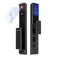 Tuya App Face Recognition CNC Smart Door Lock With Wifi Programmable Wireless Card Biometric Fingerprint Smartlock Door