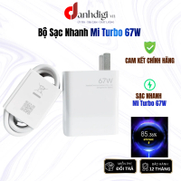 Bộ sạc nhanh Mi Turbo 67W sạc nhanh các dòng điện thoại Mi nhảy số thập phân kèm cáp 6A 1m
