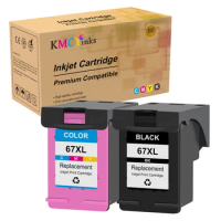 KMCYinks 67XL Ink Cartridge Replacement For HP 67 For HP67XL For HP Deskjet 2723 2752 1225 6020 6052